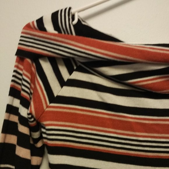 Free People striped blouse orange black - Picture 4 of 6